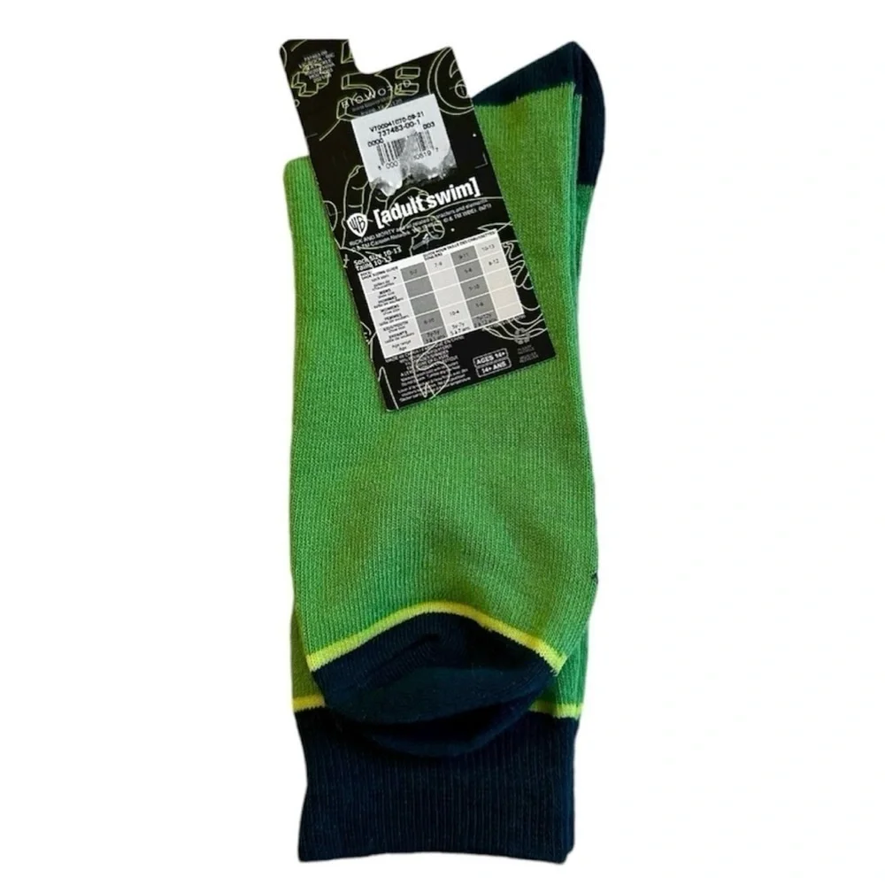 New CARTOON NETWORK Pickle Rick and Morty Socks Old Navy Men 10-13 Shoe 8-12 NWT